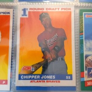 Score 91 Chipper Jones Atlanta Braves card